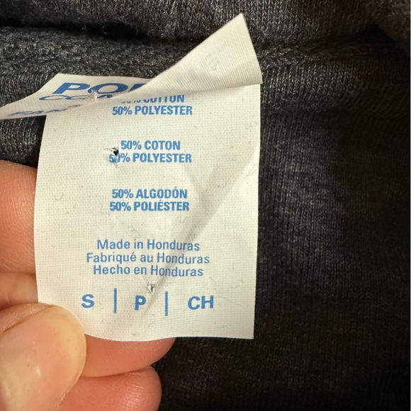 BITTY AND BEAU’S CHARCOAL GRAY ORIGINAL LONG SLEEVE FLEECE HOODIE WITH LOGO - Picture 7 of 7